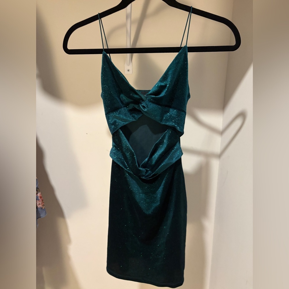 Windsor Deep Green Sparkle Gown